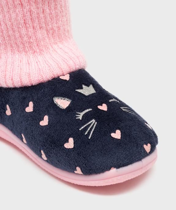 Chaussons à motifs scintillants avec tige chaussette bébé fille vue6 - GEMO 4G BEBE - GEMO