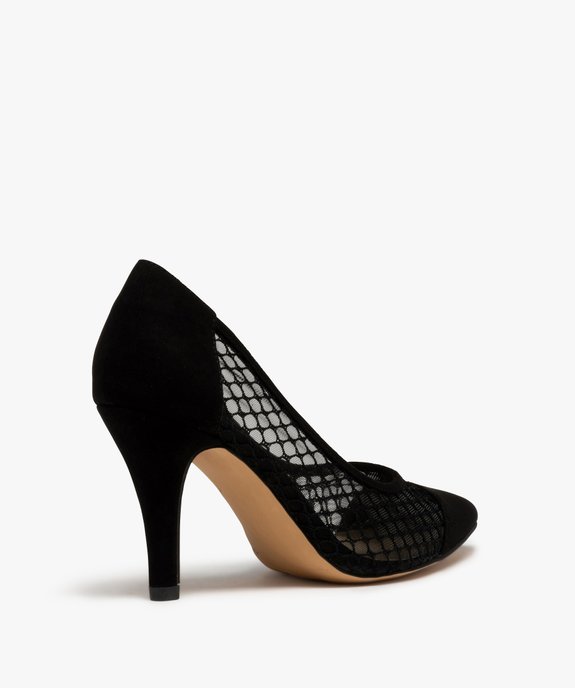 Escarpins femme à talon et dessus ajouré  vue4 - GEMO(URBAIN) - GEMO