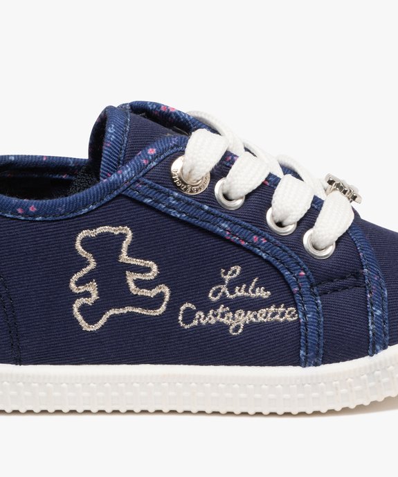 Baskets fille en toile à lacets avec zip latéral- LuluCastagnette vue6 - LULU CASTAGNETT - GEMO