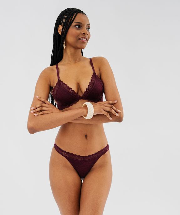 Soutien-gorge triangle paddé effet push-up sans armatures femme vue3 - GEMO(HOMWR FEM) - GEMO