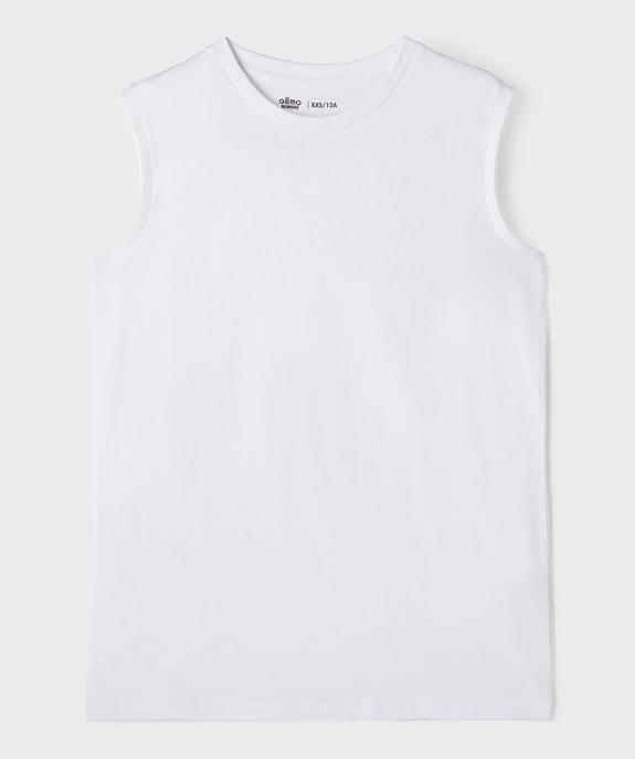 Débardeur uni en coton garçon vue1 - GEMO 4G GARCON - GEMO