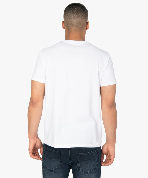 Tee-shirt homme à manches courtes uni vue3 - GEMO 4G HOMME - GEMO