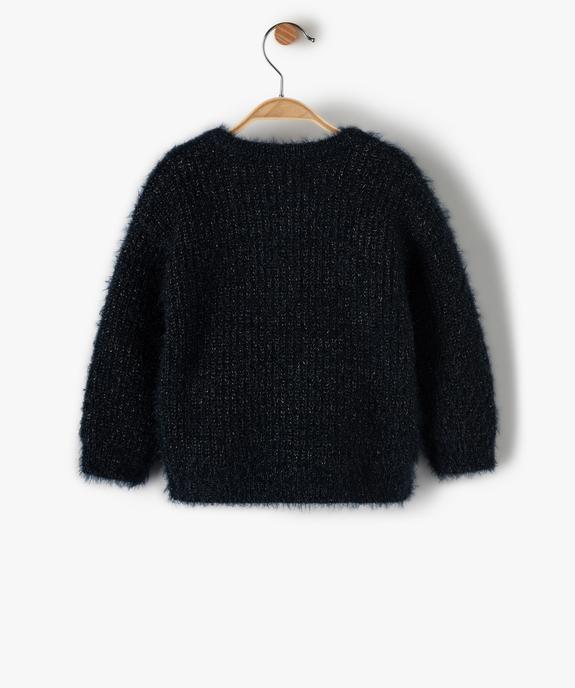 Gilet bébé fille en maille douce pailletée vue3 - GEMO(BEBE DEBT) - GEMO