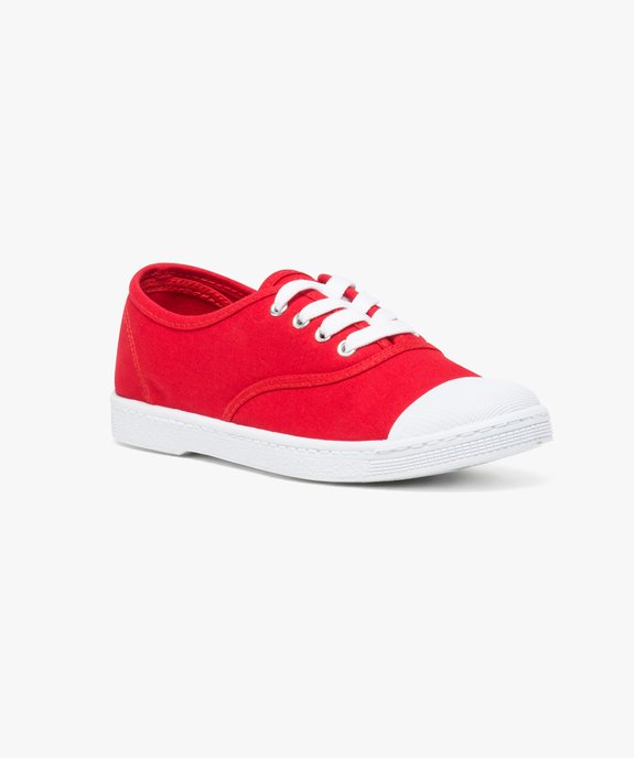 Baskets en toile avec lacets et bout renforcé femme vue2 - VALENTINA BALDA - GEMO