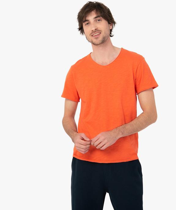 Tee-shirt homme à manches courtes et col V vue1 - GEMO (HOMME) - GEMO