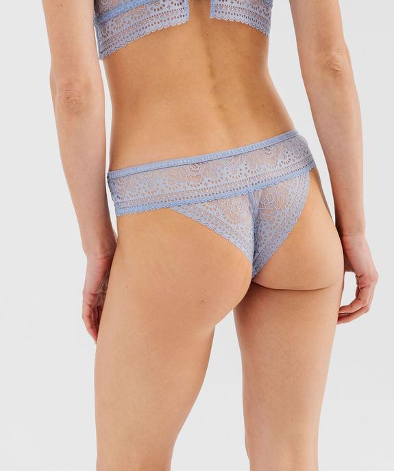 Tanga en dentelle transparente femme vue4 - GEMO(HOMWR FEM) - GEMO