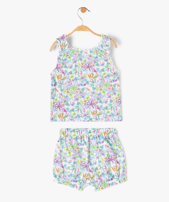 Ensemble bébé fille 2 pièces : débardeur et short imprimés vue3 - GEMO(BEBE DEBT) - GEMO