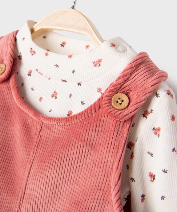 Ensemble 2 pièces robe + tee-shirt manches longues bébé fille - GEMO(BEBE DEBT) Ensemble 2 pièces robe + tee-shirt manches longues bébé fille vue2 - GEMO(BEBE DEBT) - GEMO