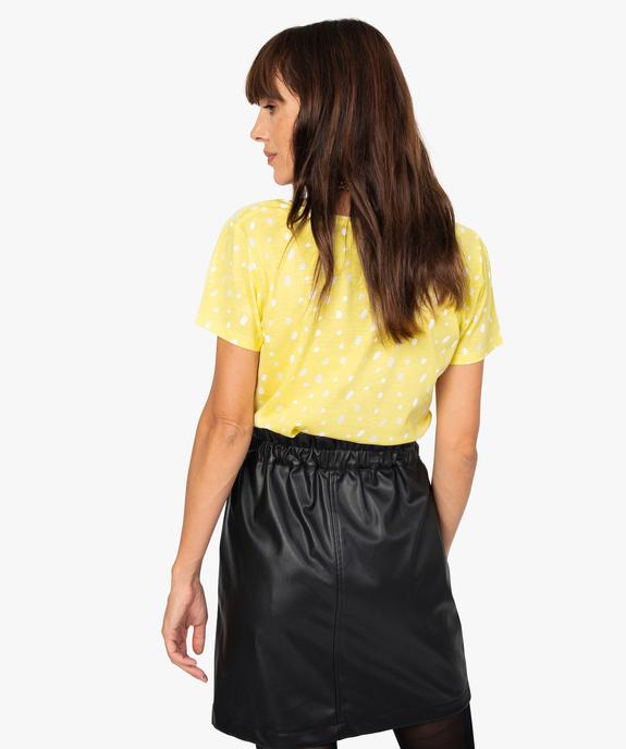 Tee-shirt femme imprimé à manches courtes vue3 - GEMO(FEMME PAP) - GEMO