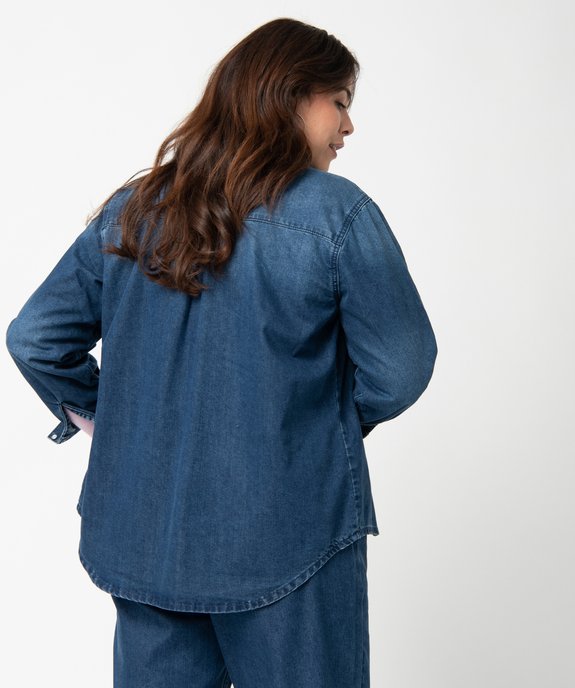 Chemise femme grande taille en denim   vue3 - GEMO (G TAILLE) - GEMO