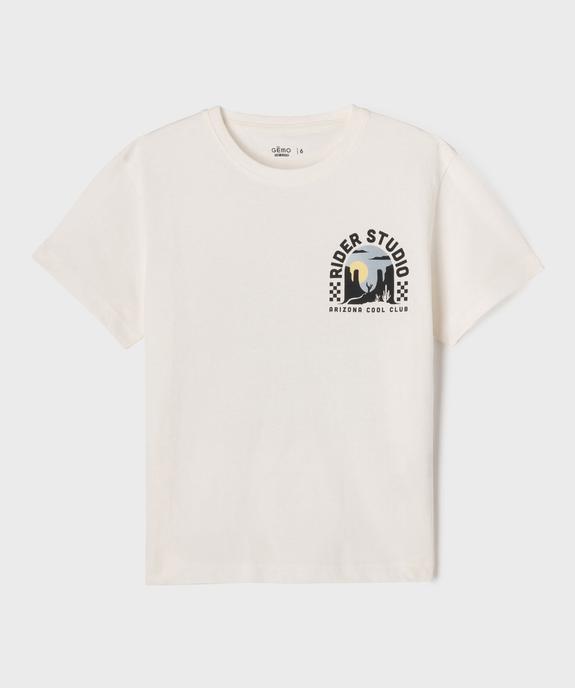 Tee-shirt manches courtes avec motif poitrine garçon vue5 - GEMO 4G GARCON - GEMO