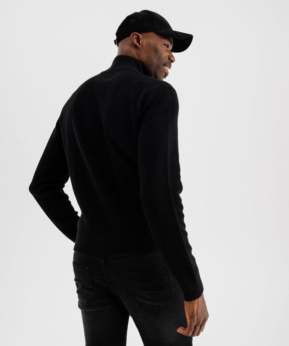 Pull en coton à col camionneur homme vue3 - GEMO (HOMME) - GEMO