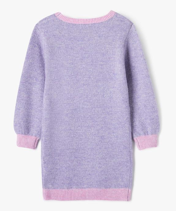 Robe en maille pailletée avec motifs en sequins fille vue3 - GEMO (ENFANT) - GEMO