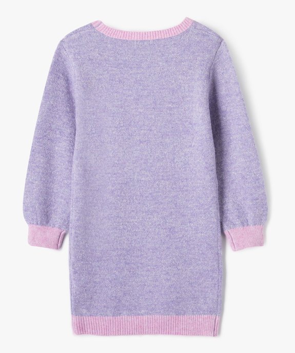 Robe en maille pailletée avec motifs en sequins fille vue3 - GEMO (ENFANT) - GEMO