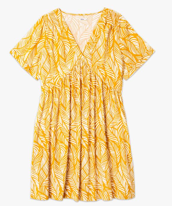 Robe imprimée à manches courtes et col V femme grande taille vue4 - GEMO 4G GT - GEMO