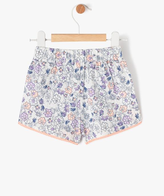 Short à motifs fleuris bébé fille - LuluCastagnette vue3 - LULUCASTAGNETTE - GEMO