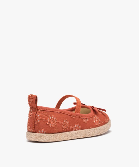 Ballerines fille en toile à semelle cordelette vue4 - GEMO (ENFANT) - GEMO