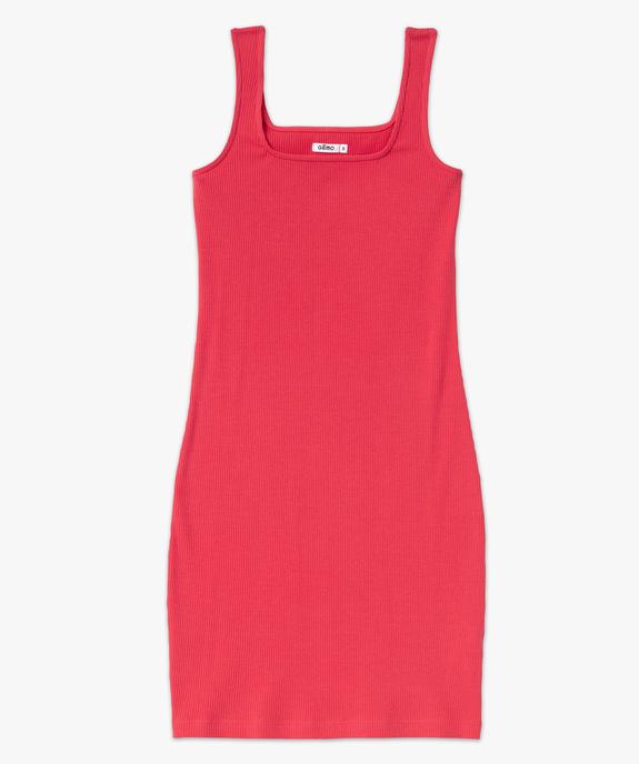 Robe courte à bretelles moulantes en maille côtelée femme - GEMO 4G FEMME Robe courte à bretelles moulantes en maille côtelée femme vue4 - GEMO 4G FEMME - GEMO