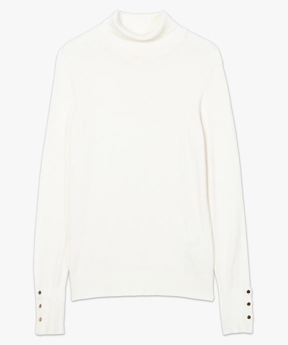 Pull femme à col roulé et boutons sur les poignets vue4 - GEMO(FEMME PAP) - GEMO