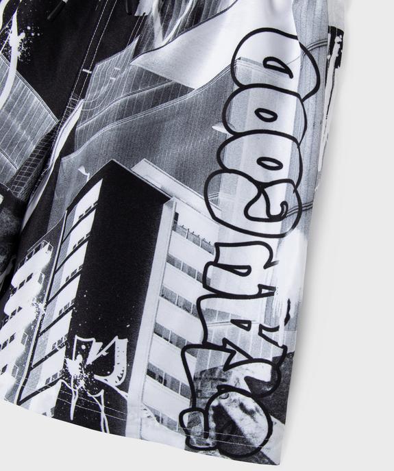Short de surf à motif urbain garçon vue2 - GEMO (JUNIOR) - GEMO