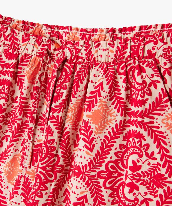 Pantalon imprimé en maille fluide fille vue2 - GEMO 4G FILLE - GEMO