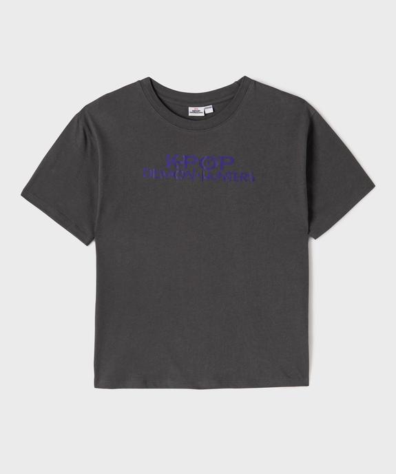 Tee-shirt manches courtes avec motif devant et dos fille - K-Pop Demon Hunters vue1 - KPOP DEMON HUNTERS - GEMO