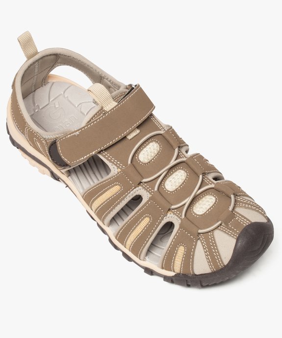 Sandales homme style randonnée à scratch et bout fermé vue5 - GEMO (CASUAL) - GEMO