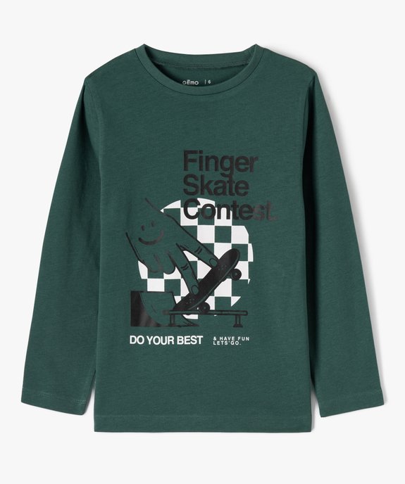 Tee-shirt à manches longues avec inscription garçon vue2 - PREMIER PRIX BY GEMO - GEMO