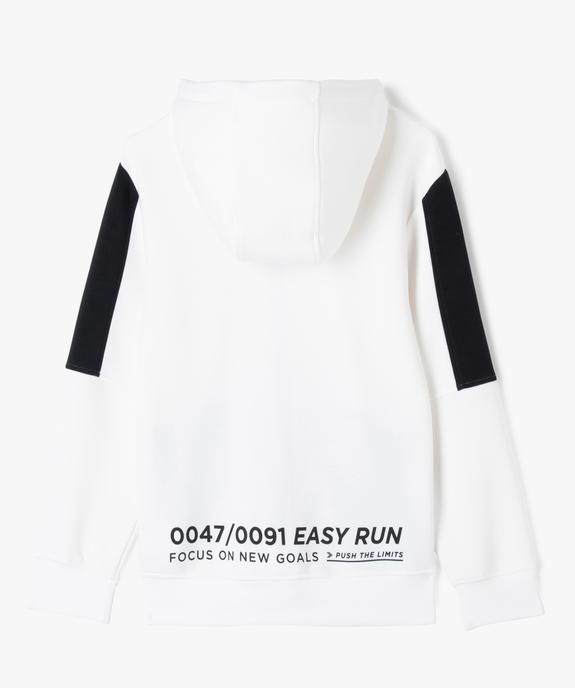 Sweat à capuche bicolore esprit sportswear garçon vue3 - GEMO (JUNIOR) - GEMO