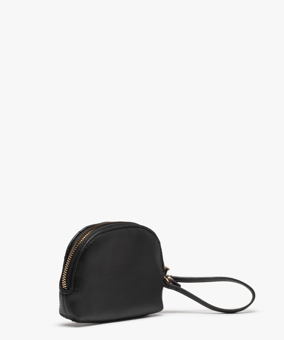 Porte-monnaie femme demi-lune matelassé à zip et dragonne vue2 - GEMO (ACCESS) - GEMO