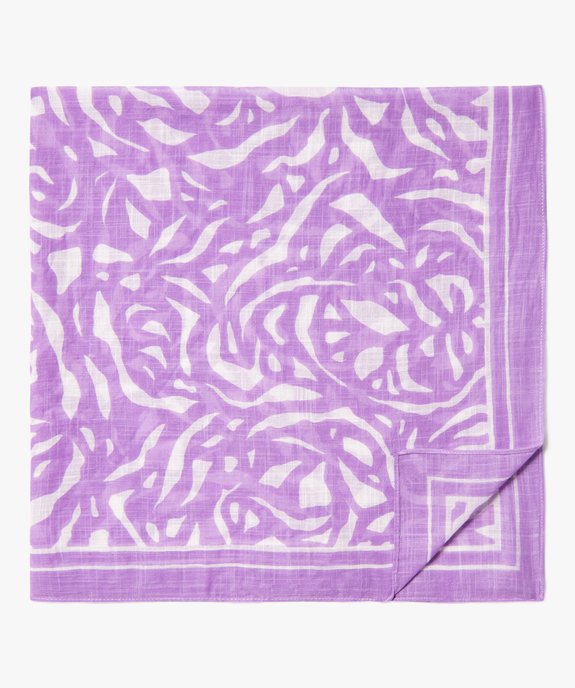 Foulard carré en coton femme 60x60 cm vue2 - GEMO (ACCESS) - GEMO