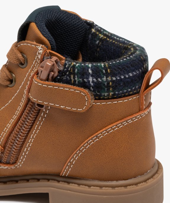 Boots à lacets, zip et col fantaisie bébé garçon - LuluCastagnette vue7 - LULU CASTAGNETT - GEMO