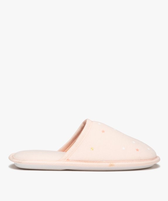Chaussons femme mules plates en jersey à motifs étoilés vue1 - GEMO(HOMWR FEM) - GEMO