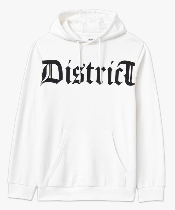 Sweat à capuche avec inscription XXL homme vue4 - GEMO (HOMME) - GEMO