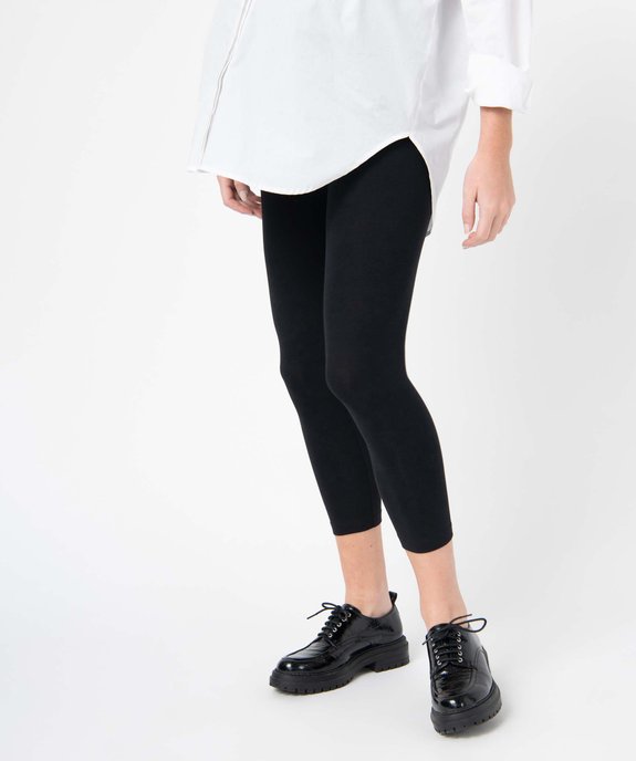 Leggings de grossesse court avec bandeau haut vue1 - GEMO (MATER) - GEMO
