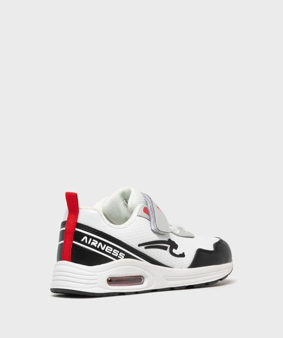 Baskets à scratch bicolores avec semelle à bulle d’air garçon - Airness vue4 - AIRNESS - GEMO