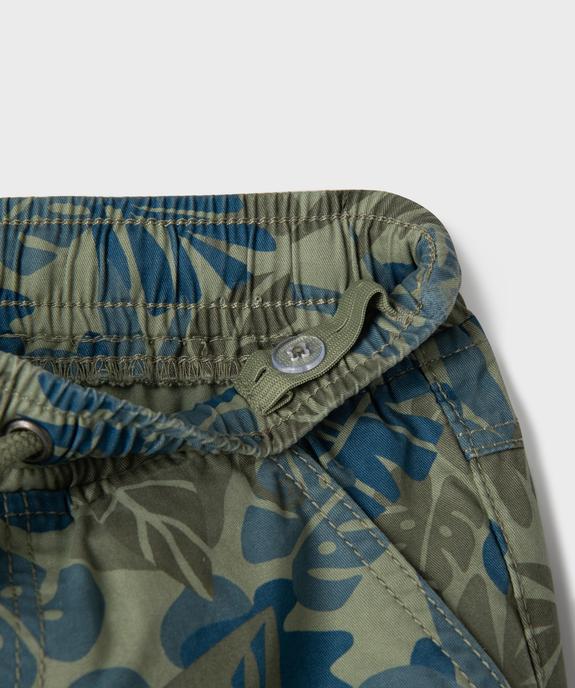 Bermuda en twill de coton imprimé tropical garçon vue2 - GEMO (ENFANT) - GEMO