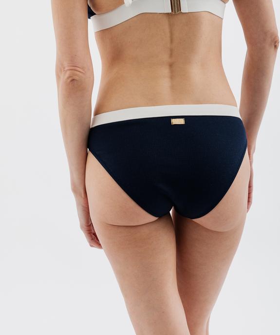 Bas de maillot forme culotte en maille gaufrée femme - LuluCastagnette vue3 - LULUCASTAGNETTE - GEMO