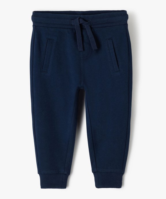Pantalon de jogging avec ceinture bord-côte bébé garçon vue1 - GEMO 4G BEBE - GEMO