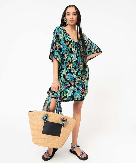 Robe de plage femme avec dos en dentelle vue1 - GEMO (PLAGE) - GEMO