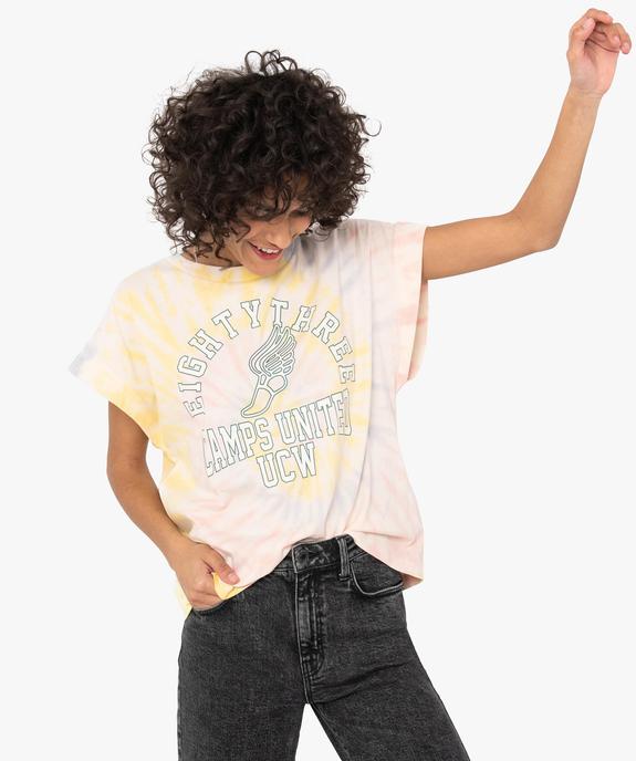 Tee-shirt femme à manches courtes coupe large – Camps United vue1 - CAMPS UNITED - GEMO