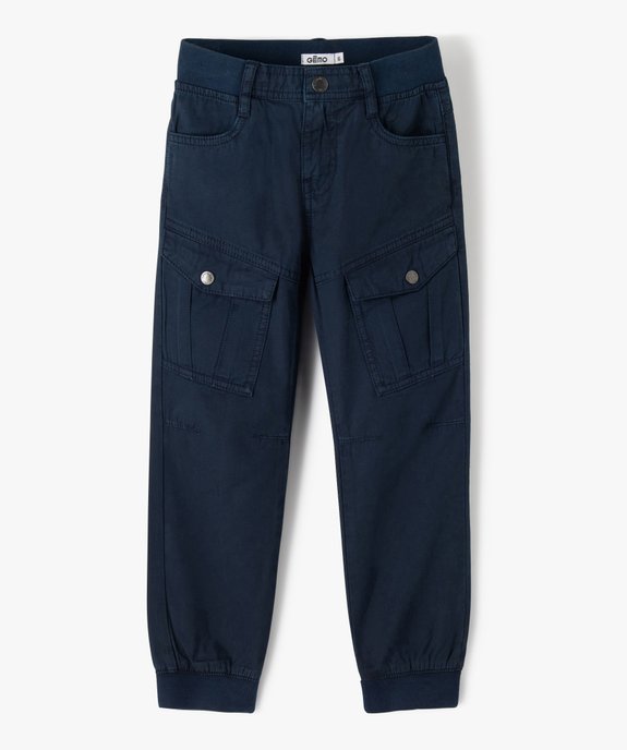 Pantalon garçon coupe cargo à taille élastiquée vue1 - GEMO (ENFANT) - GEMO