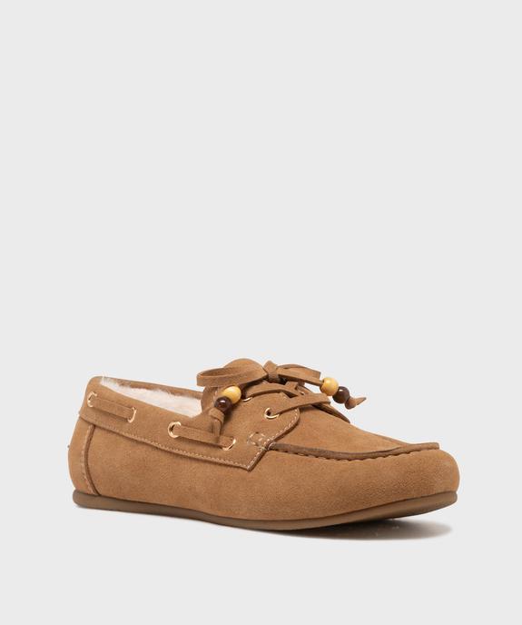 Mocassins fourrés souples dessus suédine femme - Follow Me vue2 - FOLLOW ME - GEMO