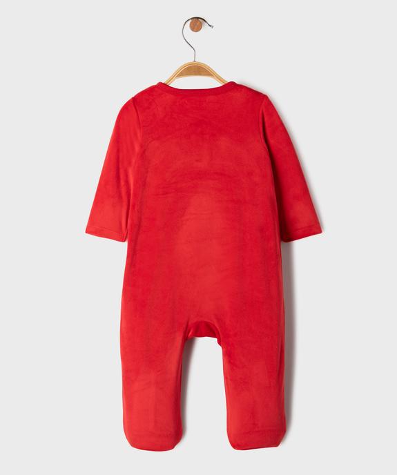 Pyjama en velours Noël ouverture devant bébé vue3 - GEMO 4G BEBE - GEMO