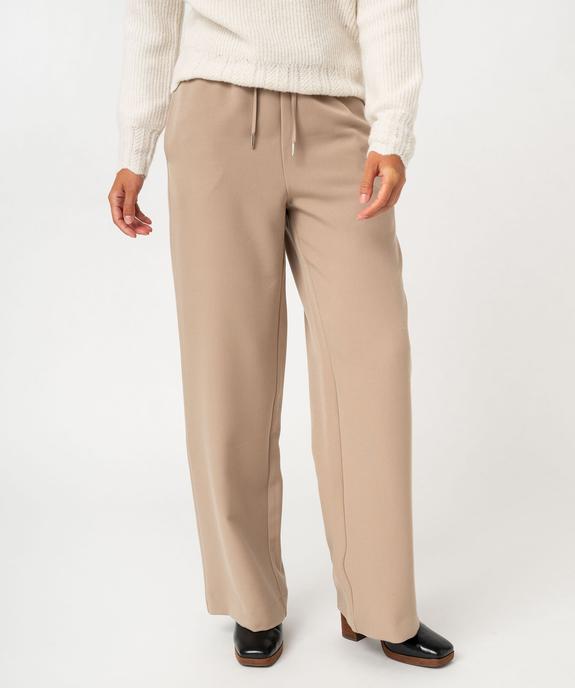 Pantalon large, souple et extensible femme vue1 - GEMO(FEMME PAP) - GEMO