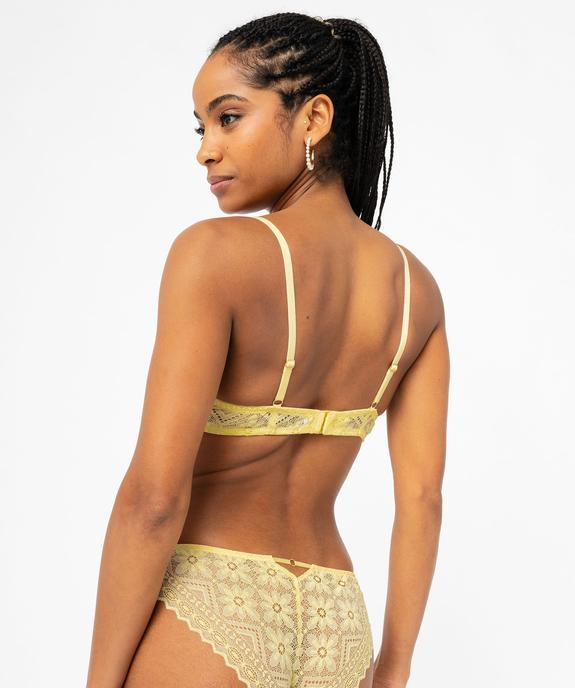 Soutien-gorge corbeille en dentelle fleurie et liens femme - GEMO(HOMWR FEM) Soutien-gorge corbeille en dentelle fleurie et liens femme vue3 - GEMO(HOMWR FEM) - GEMO