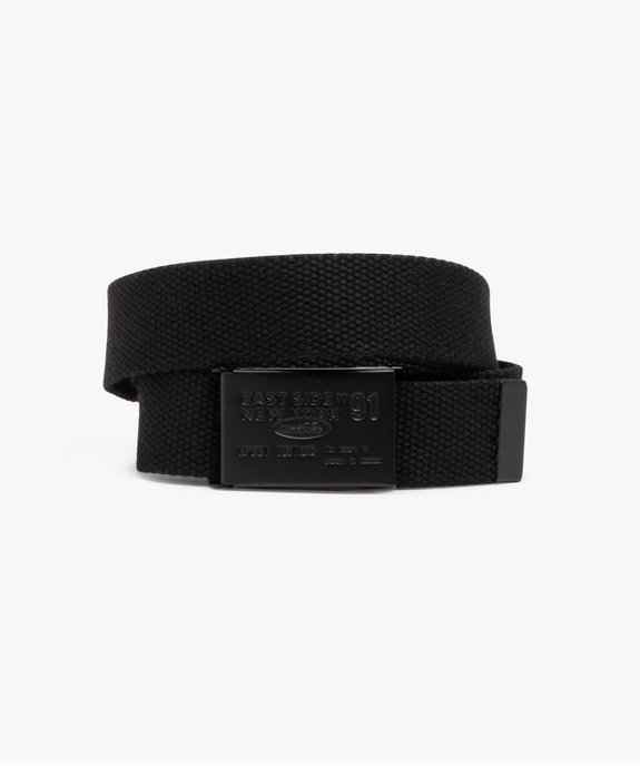 Ceinture sangle avec boucle en métal gravé garçon vue1 - GEMO (JUNIOR) - GEMO