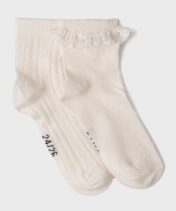 Chaussettes en coton biologique bébé fille (lot de 2) vue1 - GEMO 4G BEBE - GEMO