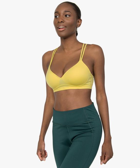 Soutien-gorge de sport push-up – Maintien moyen vue1 - GEMO(HOMWR FEM) - GEMO