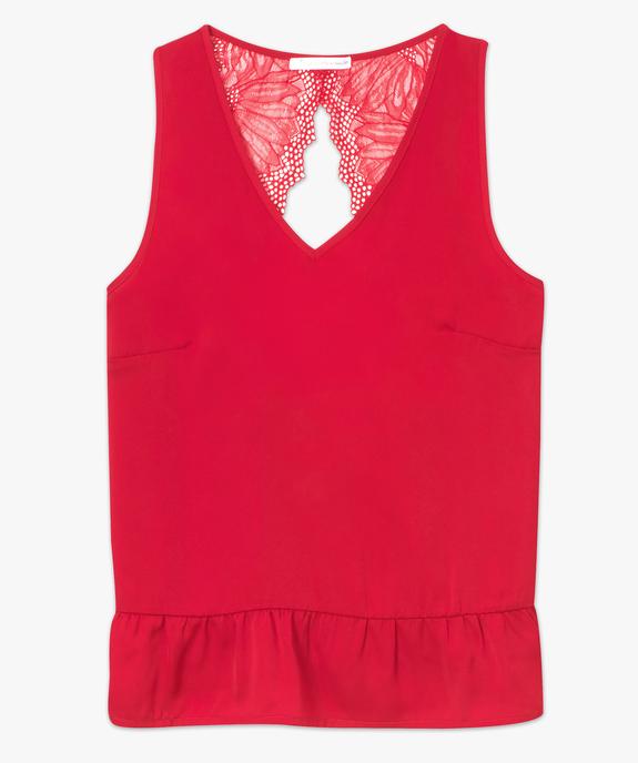Débardeur de nuit dos nu en satin vue4 - GEMO(HOMWR FEM) - GEMO